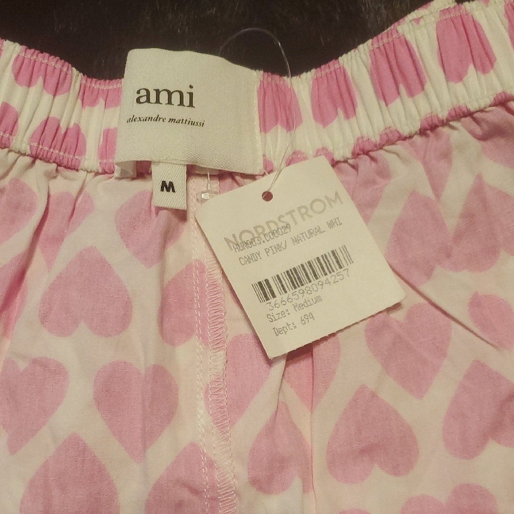 Ami Alexandre Mattiussi Pink Boxers With Motif Of Hearts; NWT - Picture 7 of 10
